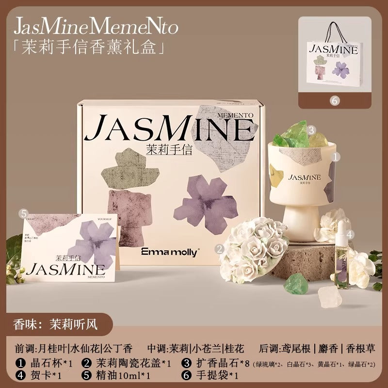 Jasmine Souvenir Aromatherapy Crystal Gift Set Jasmine Aromatherapy Crystals Set